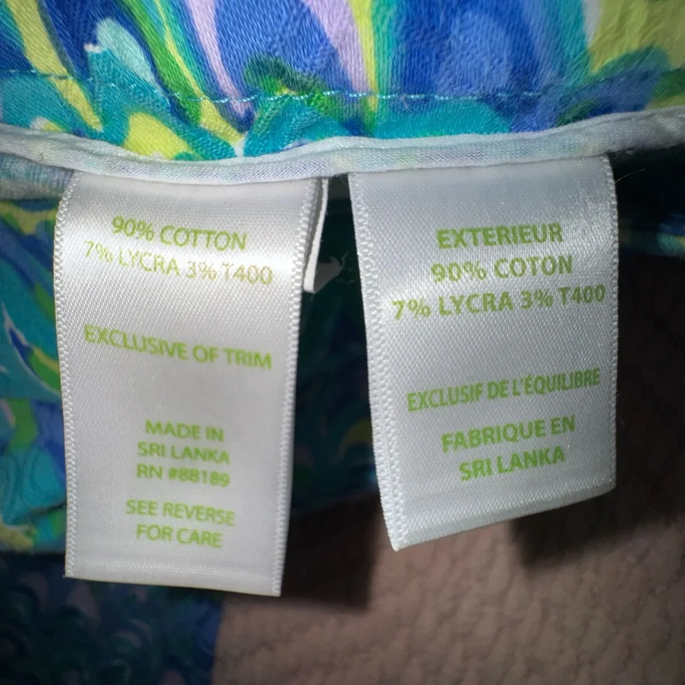 Lilly Pulitzer Sea Blue Lilly's Lagoon Kelli Pants size 4 - Picture 11 of 12